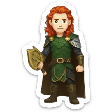 Loki red hair norse mythology sticker