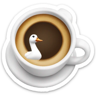 generate a goose that drinks coffee from a cup with Denys_CACES_TikTok written on it sticker