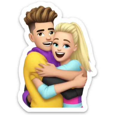 Jojo siwa hugging james charles sticker