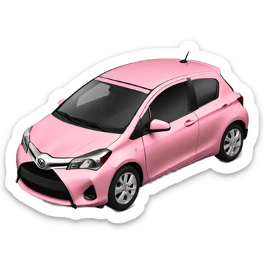 Toyota yaris color rosa sticker