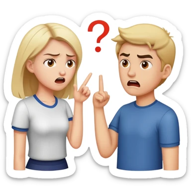 A girl had a fight with a guy sticker