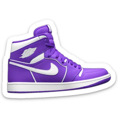 nike-air-jordan-1-purple-and-white-logo-store-3d-render sticker