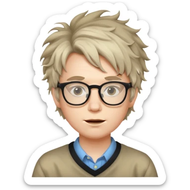 Ugly looking nerd sticker