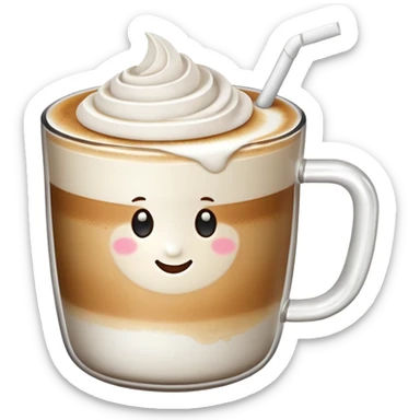 Ein  Latte einer Schleife oben drauf sticker