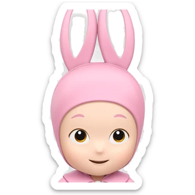 cute girl in rabbit costume sticker