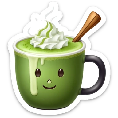 Matcha late witch coconat sticker