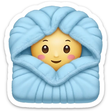 Light blue soft blanket sticker