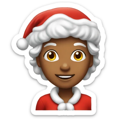 Mrs claus is running sticker