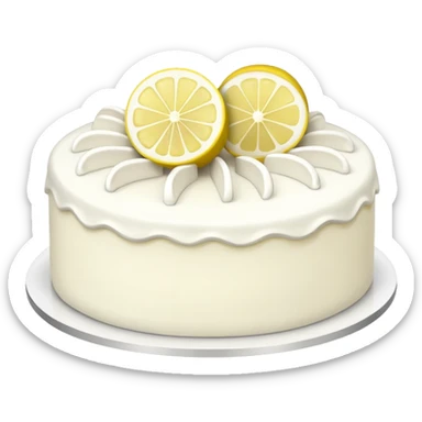 white cake with lemon slices sticker