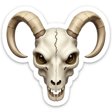 goat skull sticker