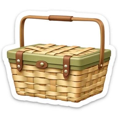 Pale olive Picnic Basket sticker