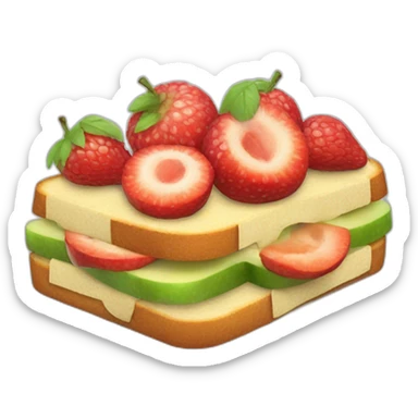 fruit sandwich sticker