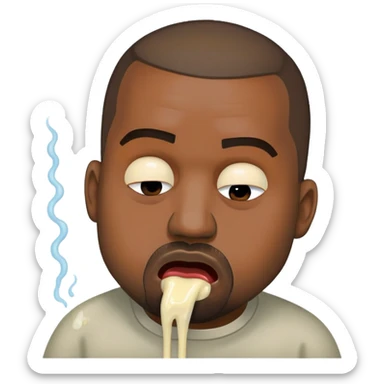 Kanye vomiting sticker