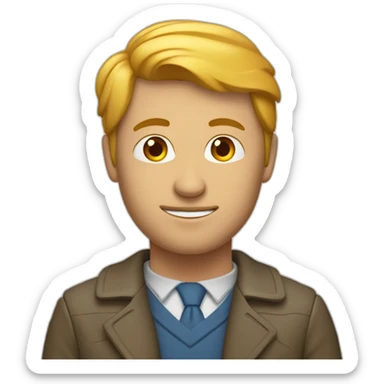 un homme avec un genoux au sol sticker