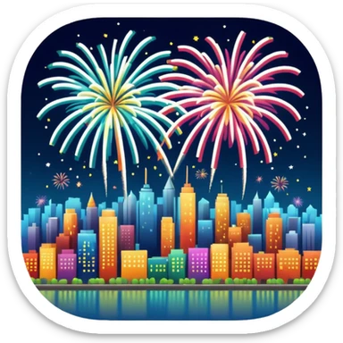 Fireworks city sticker