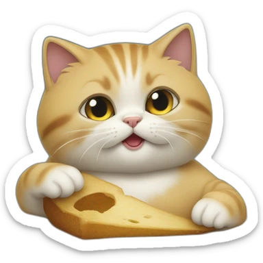 Un chat en pleine possession du crâne de la reine sticker