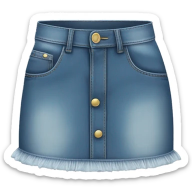 Miniskirt denim sticker
