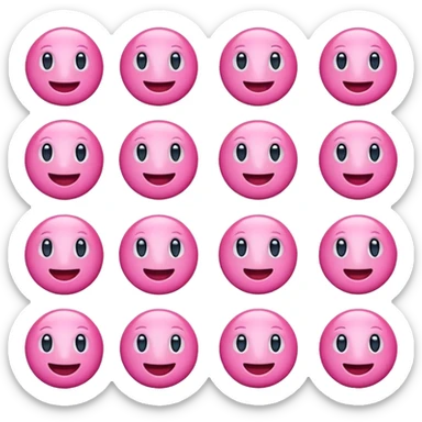Pink emojis sticker