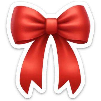 Red bow sticker