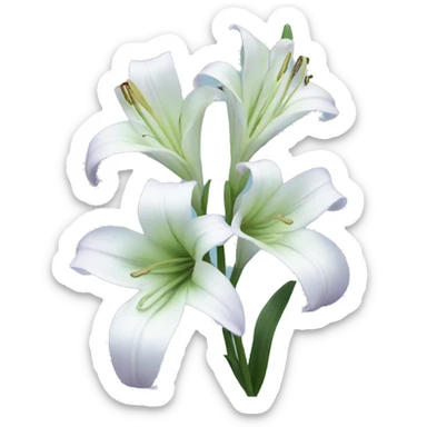 pastel blue lilium sticker