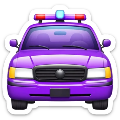 purple police car light sticker