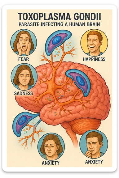 Toxoplasma gondii, infetta uomo che altera tutte le sue emozioni sticker