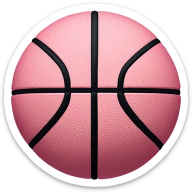 Pink basketball sticker
