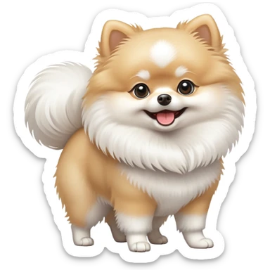 White Pomeranian twerking sticker