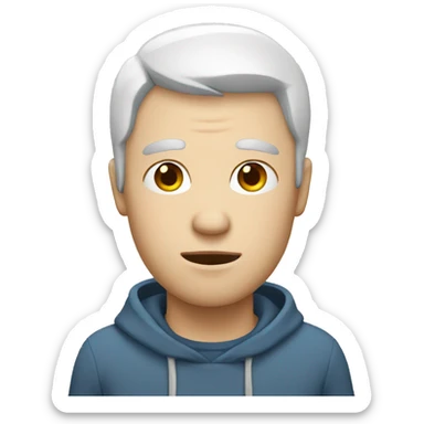 white man with cold sticker