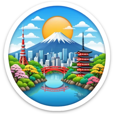 logo tokyo landscape  sticker