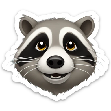 morbidly obese raccoon sticker