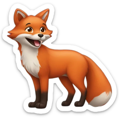 one smiling fox sticker