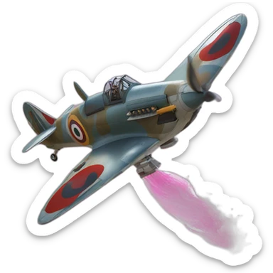Spitfire spraying his flowberry fizz on headhunter sticker