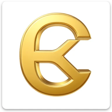 3D gold '0%' symbol on pure white background sticker