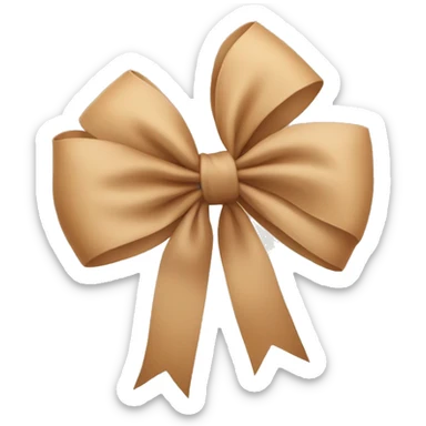 Tan bow sticker