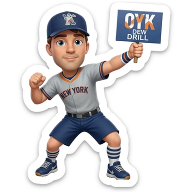 Emoji throwing OYK sign ny drill sticker