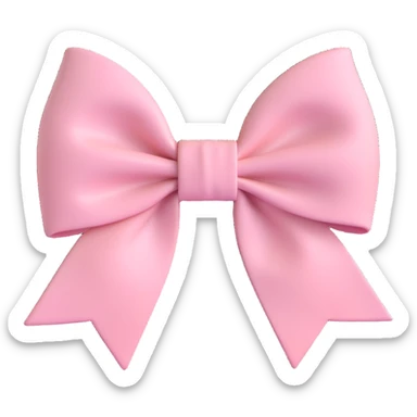 preppy pink bow, elegant, feminine, soft pink, classic style sticker