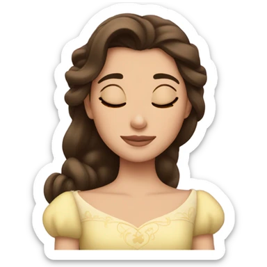 Sleeping brunette beauty Disney sticker