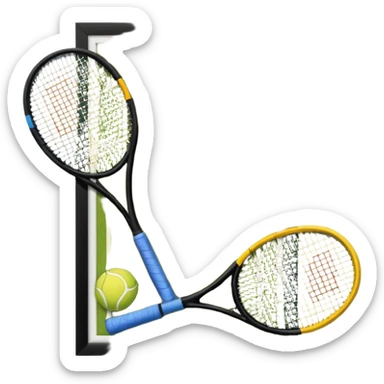 el polideportivo, agrega unas raquetas de tenis sticker