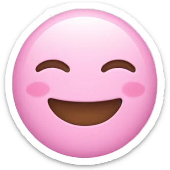 An emoji of candy in pastel pink sticker