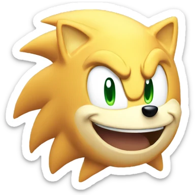 laughing hard sonic sticker