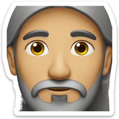 an arab man with a mid beard sticker