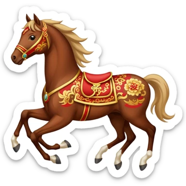 chinese new year horse sticker
