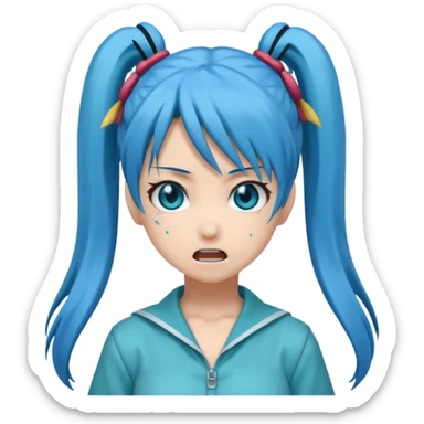 Hatsune Miku angry twintail sticker
