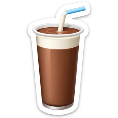 Chocolate milk cup with a Milk carton sticker