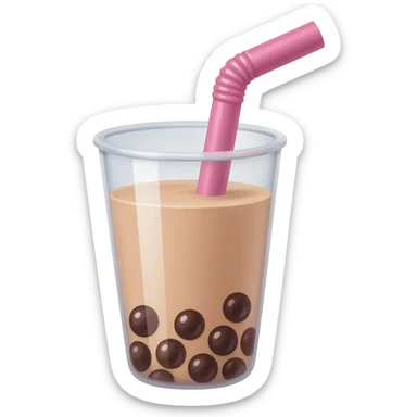 Boba tema cute sticker
