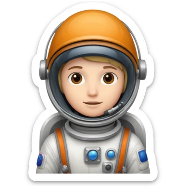 a rock climber dressed like an astronaut sticker