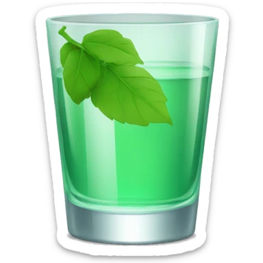 Un ver vert qui vas vers un verre vert sticker