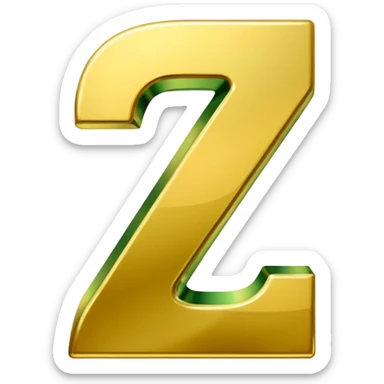 number 7 in golden and green shadows sticker
