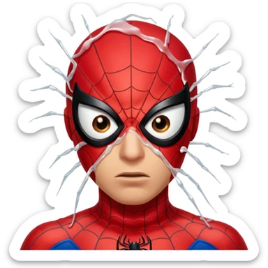 Spider-Man sweating profusely sticker